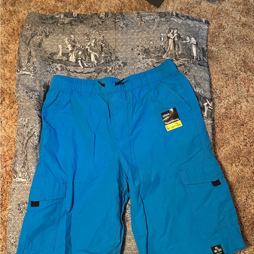 Urban Pipeline Blue Cargo Shorts Relaxed Fit